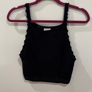Wilfred Black Knit Crop Top